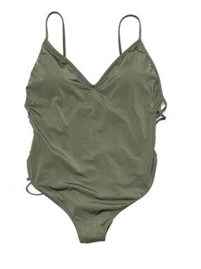 NWT Abercrombie One Piece Original Cheeky lace up tie sides swimsuit size XL NEW